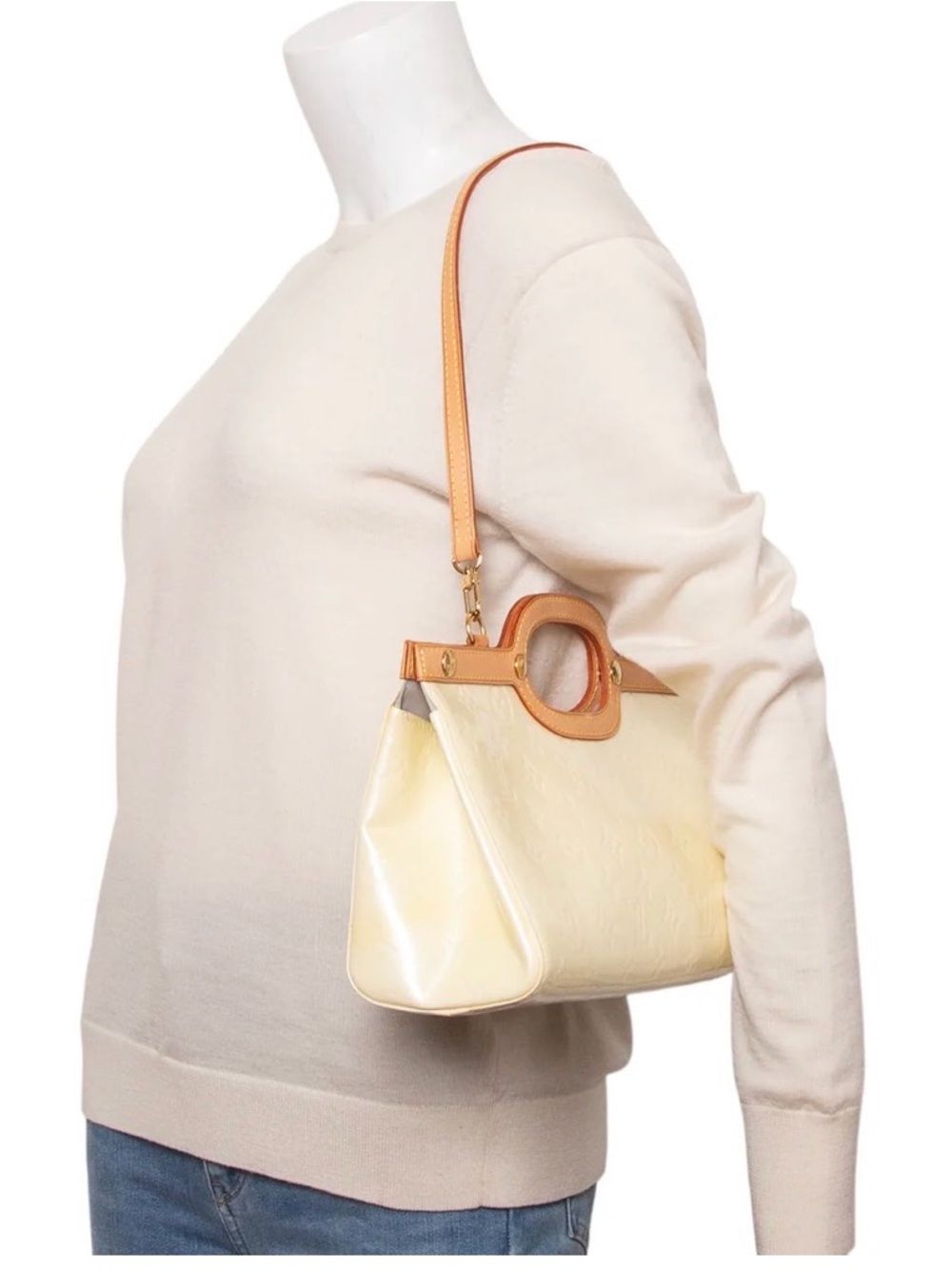 Louis Vuitton cream Roxbury bag